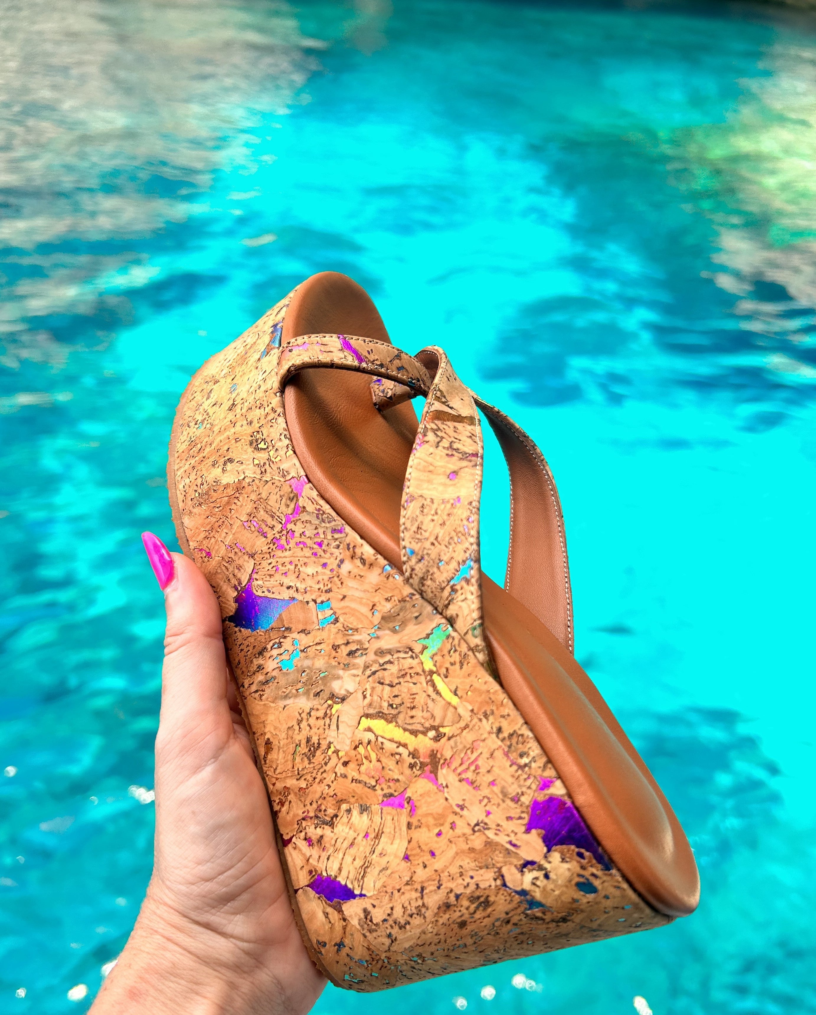 JENNY MULTICOLOR CORK PLATFORMS 10mm XENIA SOLOMOU