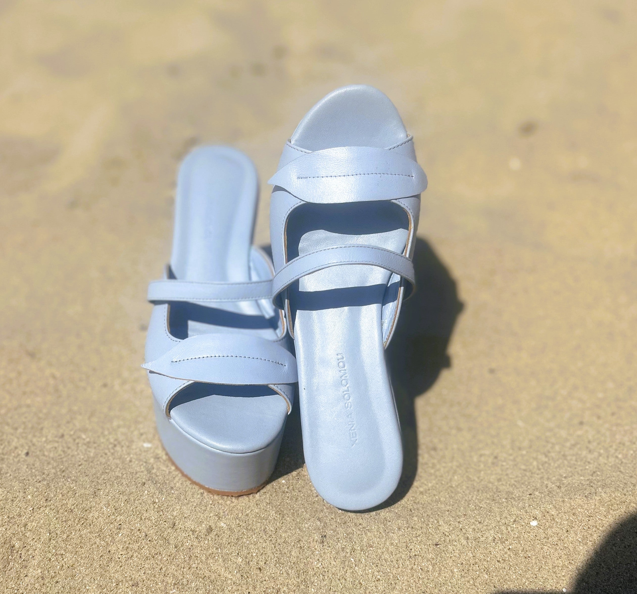 HAVANA BABY BLUE PLATFORMS 10 XENIA SOLOMOU