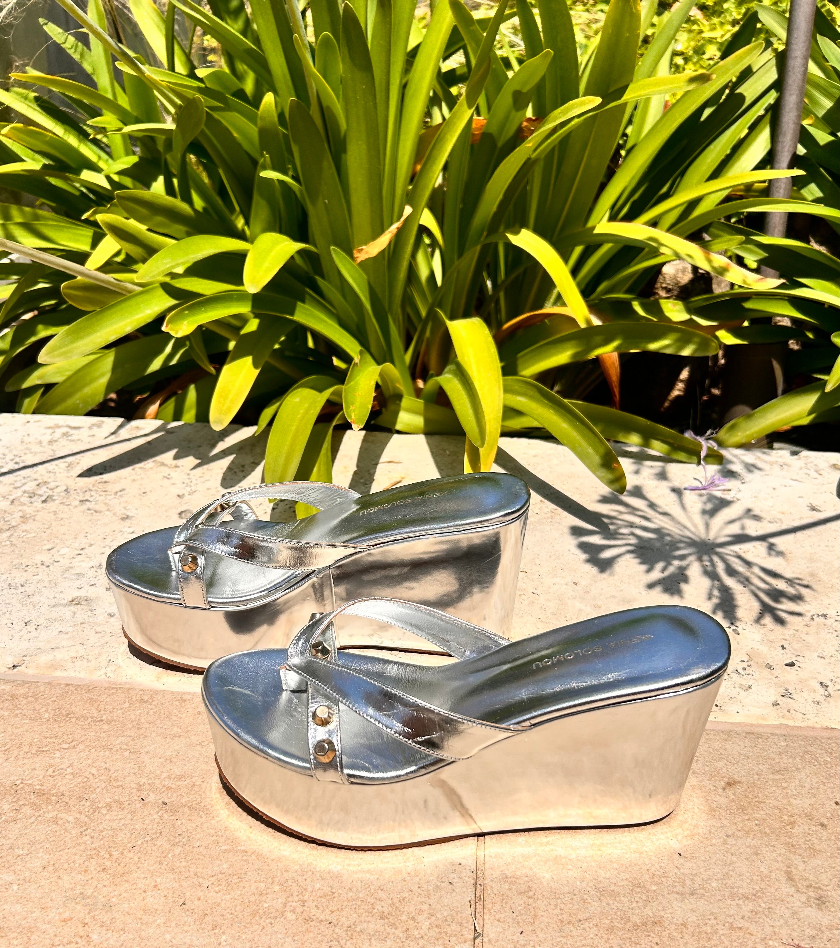 JENNY SILVER PLATFORMS 10mm