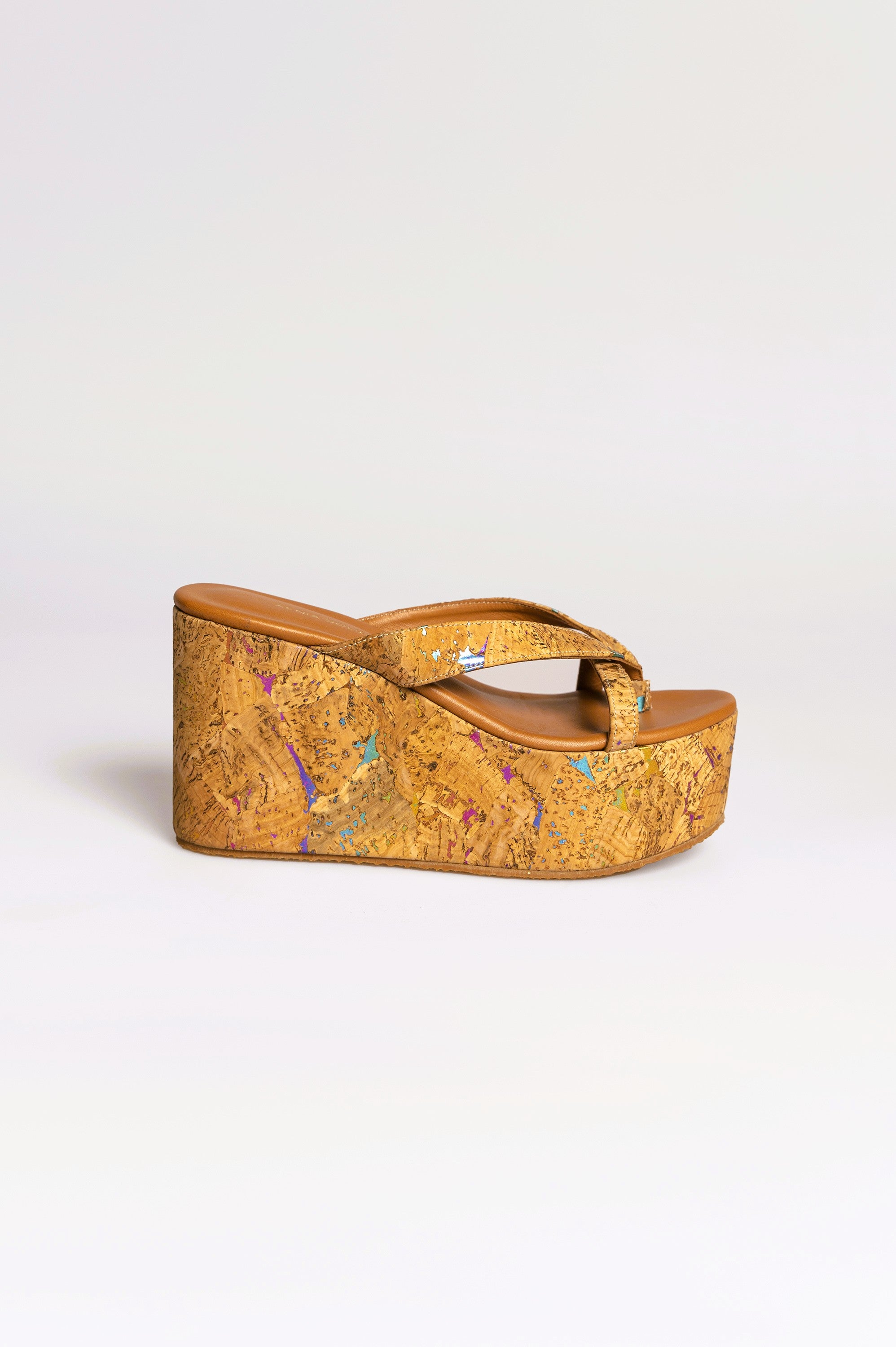 JENNY MULTICOLOR CORK PLATFORMS 10mm