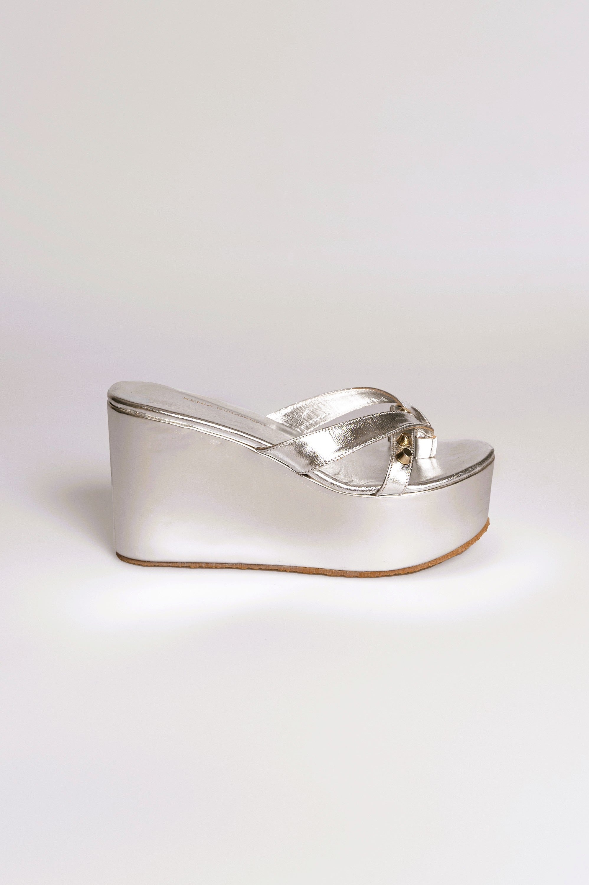 JENNY SILVER PLATFORMS 10mm XENIA SOLOMOU