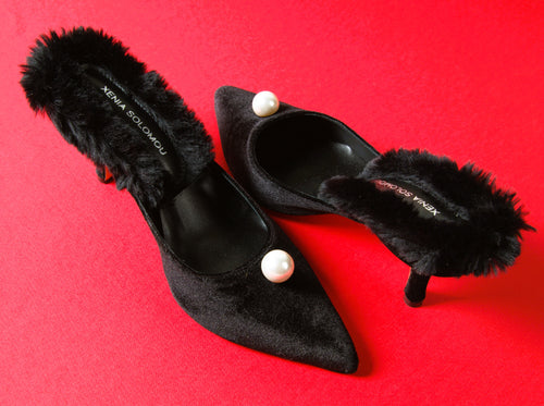 BLACK PUMPS PEARL 6.5 XENIA SOLOMOU